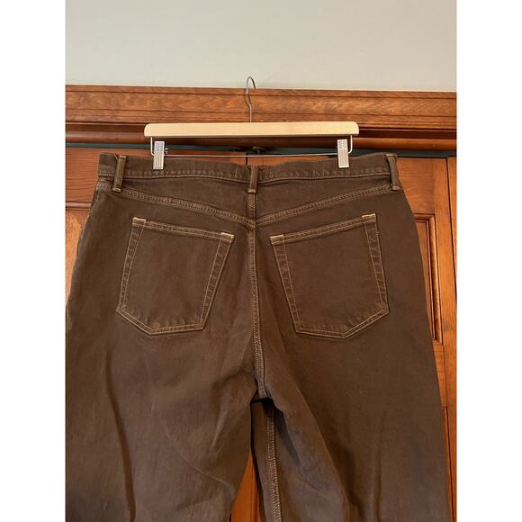 Abercrombie & Fitch Women's The '90s Straight Ultra High Rise Jeans Brown 34/18S - Picture 6 of 9